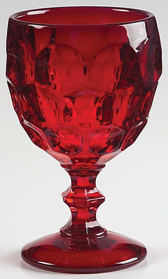 Provincial Dark Ruby Water Goblet by Imperial Glass-Ohio-1