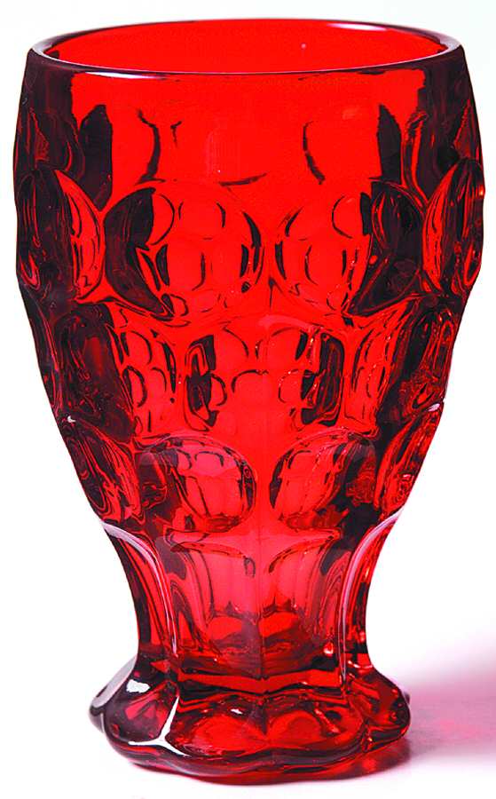 Provincial Medium Ruby 12 Oz Footed Tumbler by Imperial Glass-Ohio-1