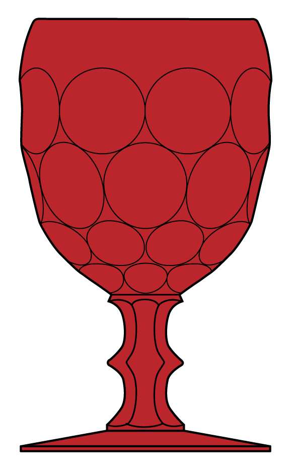 Provincial Medium Ruby Water Goblet by Imperial Glass-Ohio-1