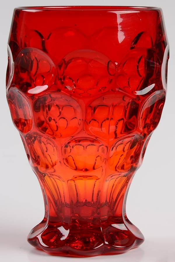 Provincial Medium Ruby 12 Oz Footed Tumbler by Imperial Glass-Ohio-1