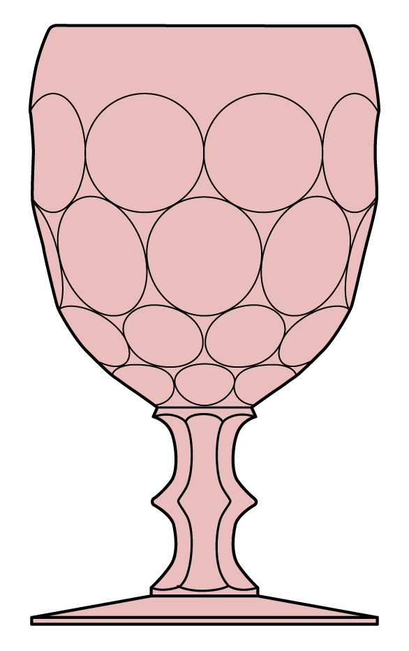 Provincial Pink Water Goblet by Imperial Glass-Ohio-1