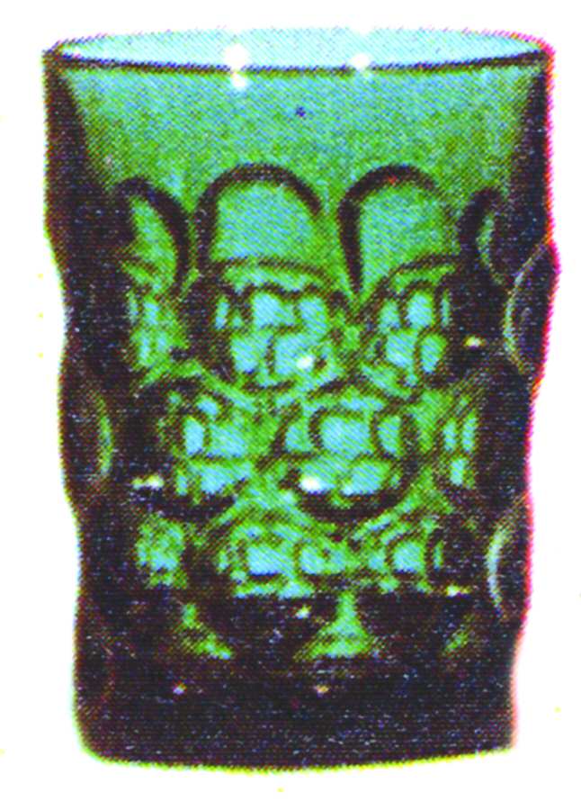 Provincial Stiegel Green 8 Oz Flat Tumbler by Imperial Glass-Ohio-1