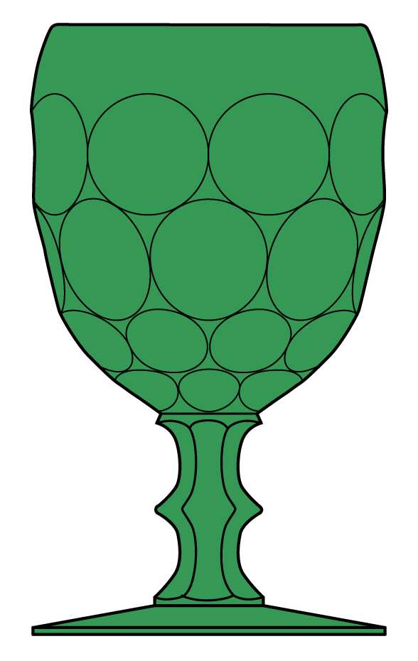 Provincial Stiegel Green Water Goblet by Imperial Glass-Ohio-1