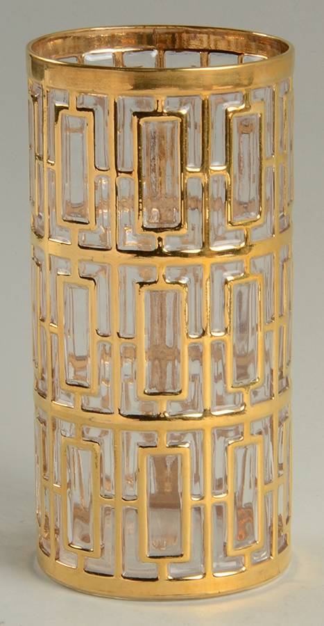 Shoji Gold 15 Oz Flat Tumbler by Imperial Glass-Ohio-1