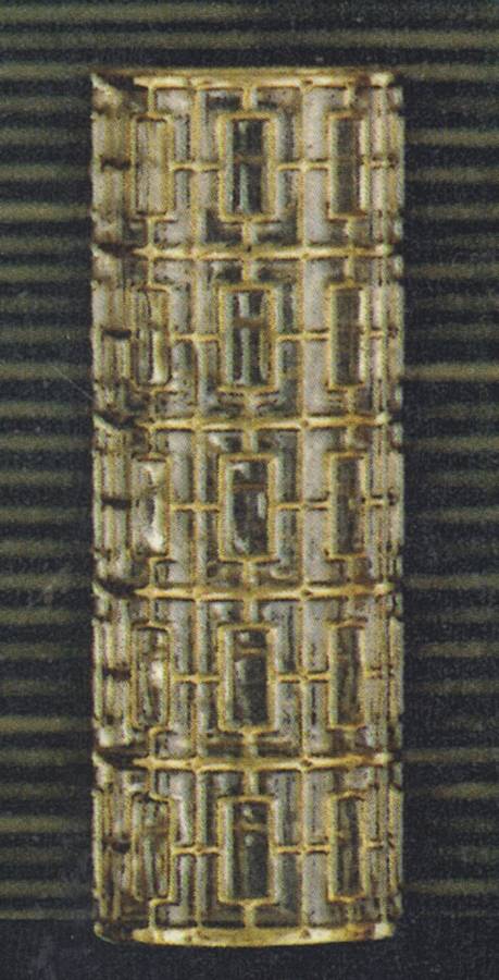 Shoji Gold 10" Bud Vase by Imperial Glass-Ohio-1