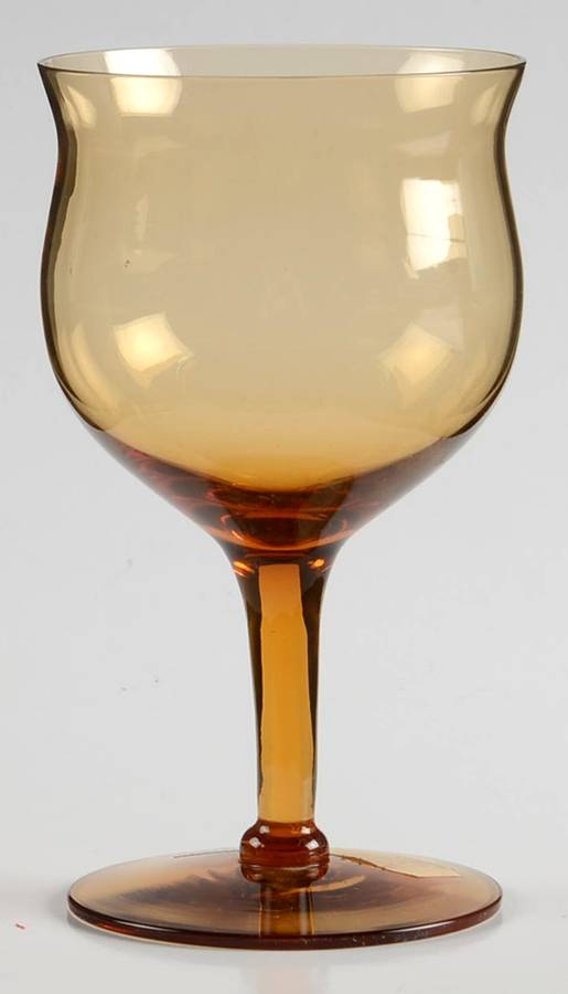 Skanda Amber Wine Glass by Imperial Glass-Ohio-1