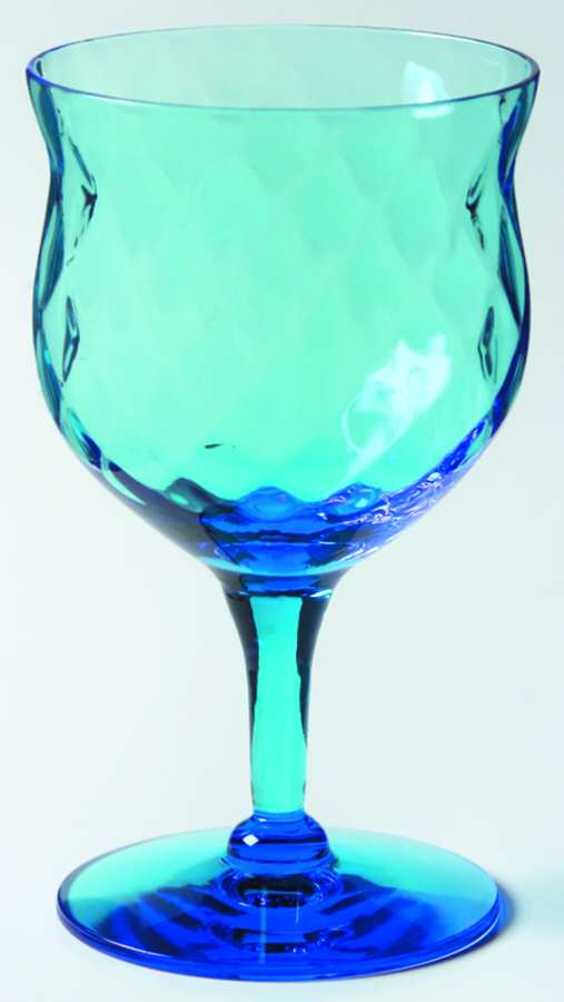 Skanda Antique Blue (Diamond Optic) Wine Glass by Imperial Glass-Ohio-1