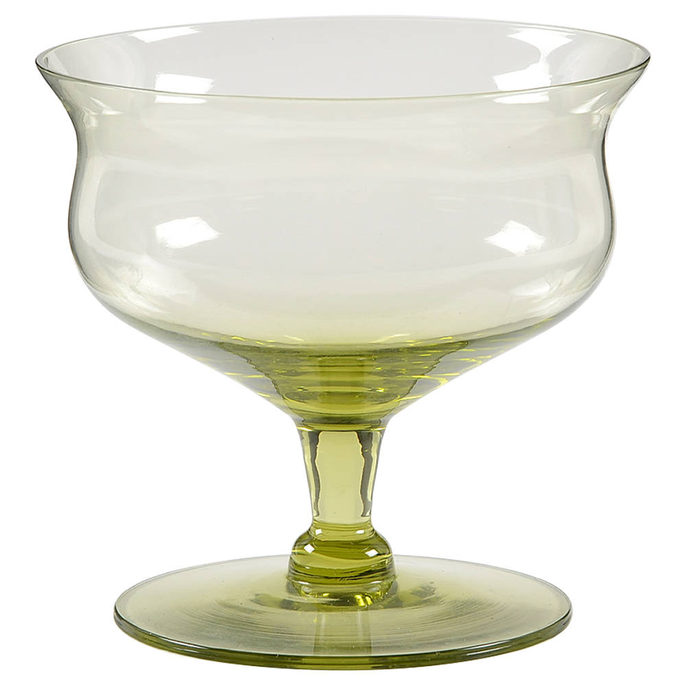 Skanda Green (Plain) Champagne/Tall Sherbet by Imperial Glass-Ohio-1