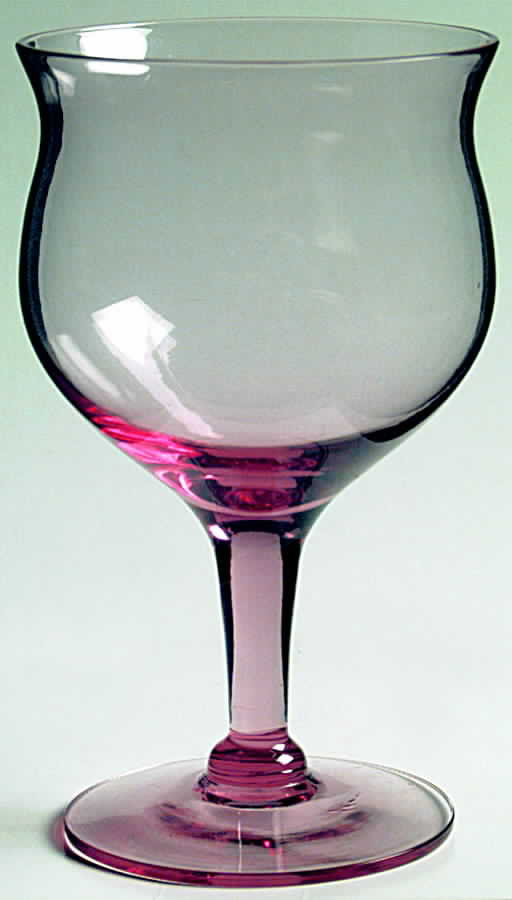 Skanda Azalea Pink Water Goblet by Imperial Glass-Ohio-1