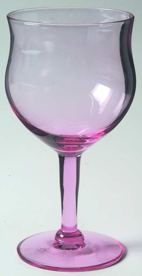 Skanda Azalea Pink Tall Water Goblet by Imperial Glass-Ohio-1