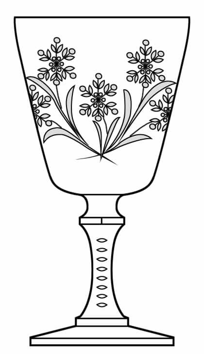 Snowflake Water Goblet by Imperial Glass-Ohio-1