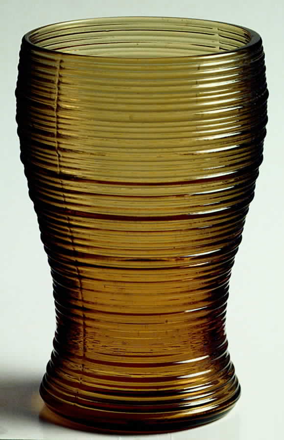 Spun Amber Flat Tumbler by Imperial Glass-Ohio-1