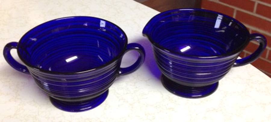 Spun Cobalt Blue Creamer by Imperial Glass-Ohio-1