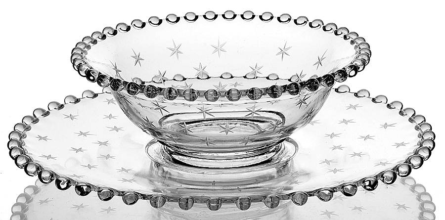 Starlight Mayo Bowl & Underplate by Imperial Glass-Ohio-1