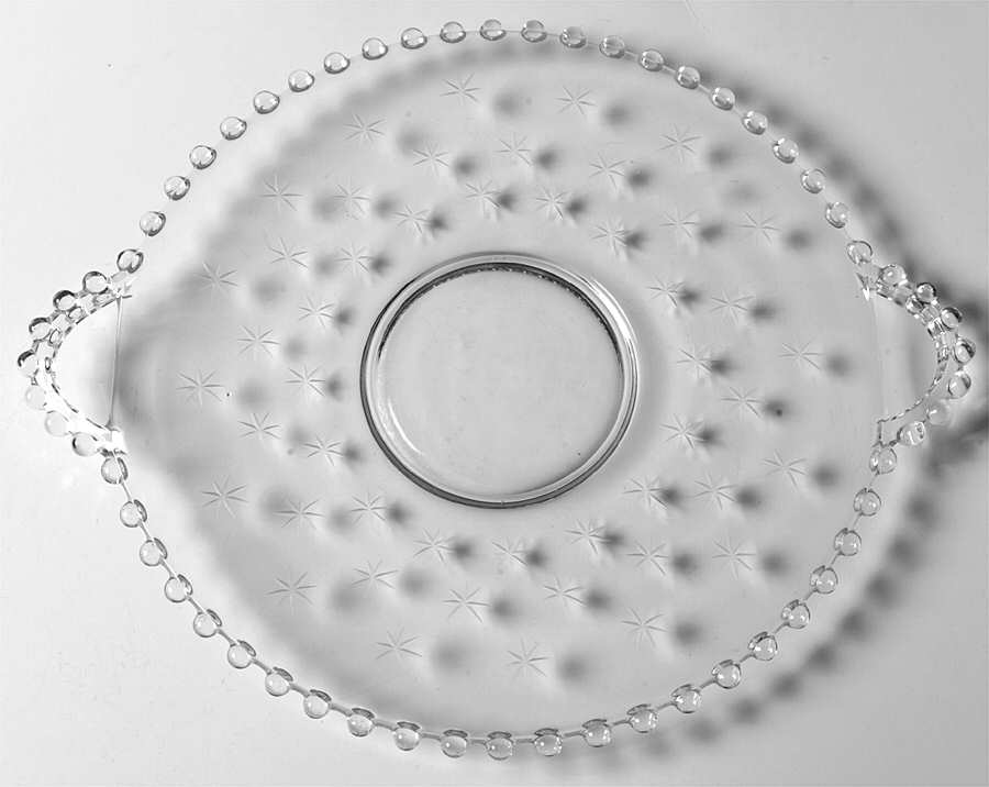 Starlight Handled Cake Plate by Imperial Glass-Ohio-1