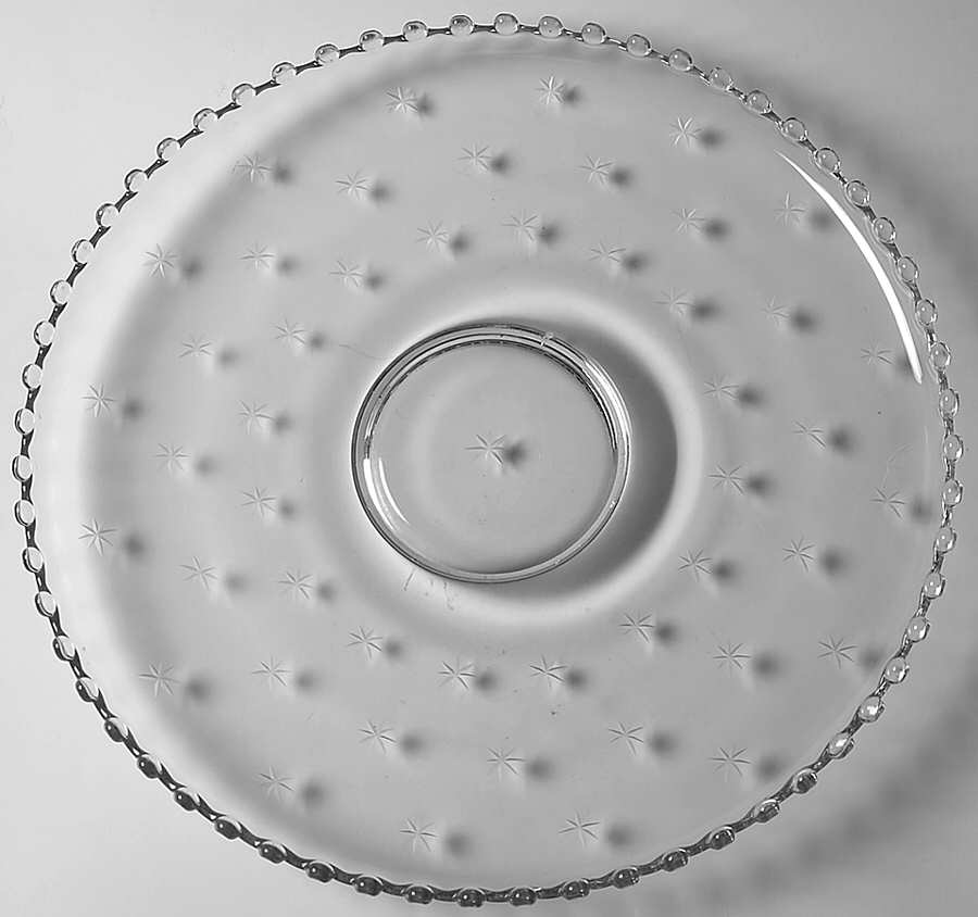 Starlight Cupped Edge Torte Plate by Imperial Glass-Ohio-1