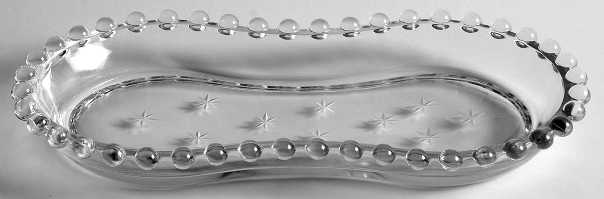 Starlight Individual Creamer/Sugar, Tray Only by Imperial Glass-Ohio-1