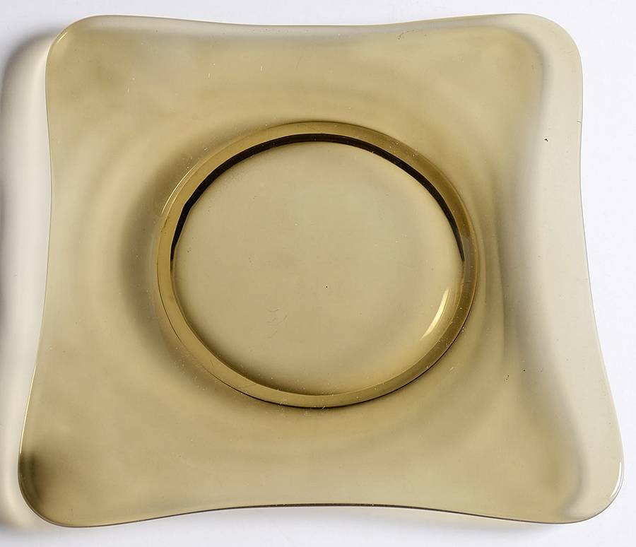 Svelte Green (Verde) Square Salad Plate by Imperial Glass-Ohio-1