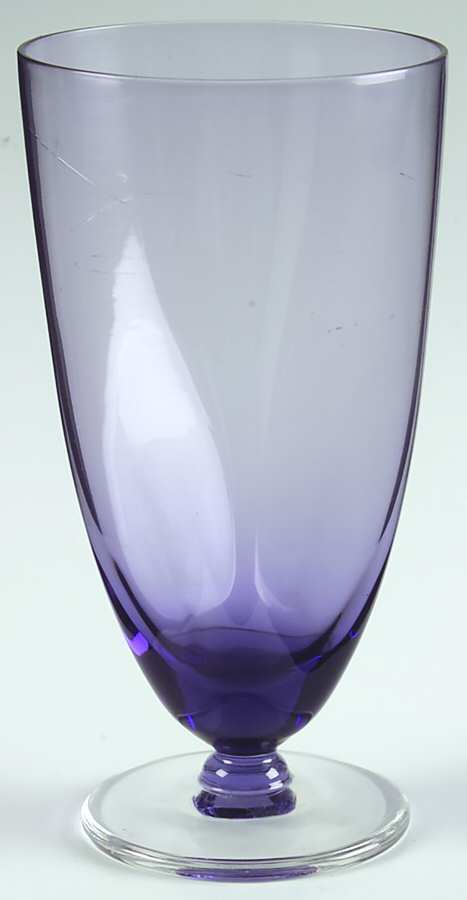 Svelte Purple 14 Oz Footed Tumbler by Imperial Glass-Ohio-1