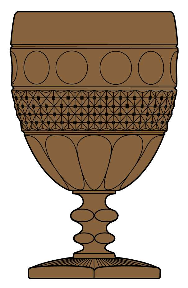 Tradition Brown Water Goblet by Imperial Glass-Ohio-1
