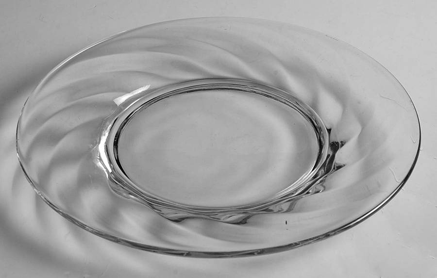 Twist Clear (No Trim) Salad Plate by Imperial Glass-Ohio-1
