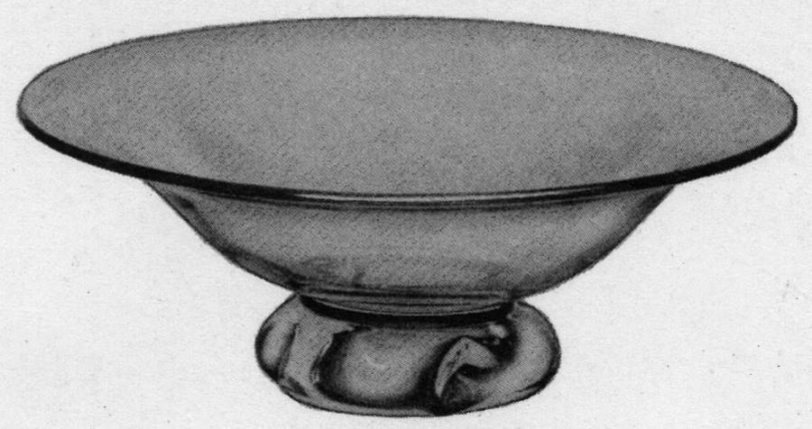 Twist Clear (No Trim) 10" Footed Bowl by Imperial Glass-Ohio-1