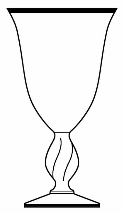 Twist Clear (Gold Trim) Water Goblet by Imperial Glass-Ohio-1