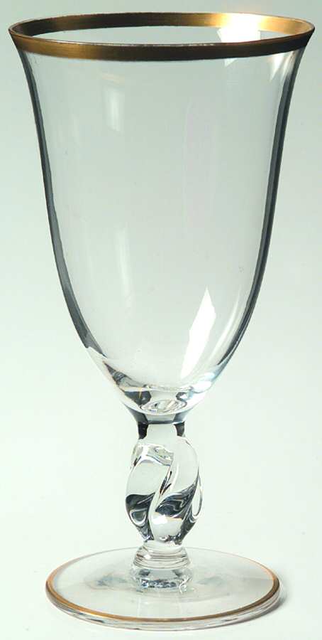Twist Clear (Gold Trim) Iced Tea by Imperial Glass-Ohio-1