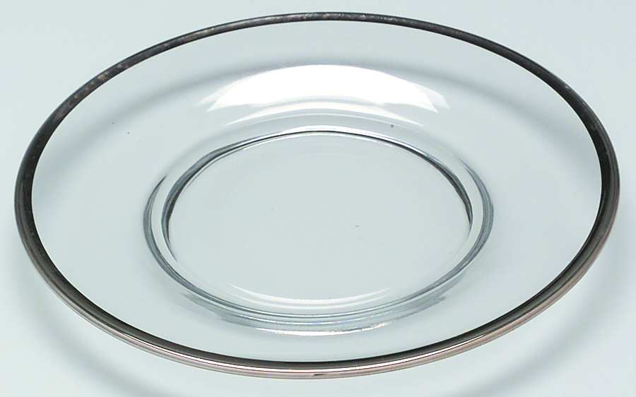 Twist Clear Platinum Luncheon Plate by Imperial Glass-Ohio-1