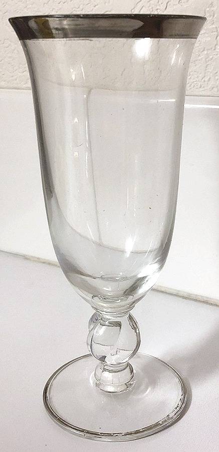 Twist Clear Platinum Juice Glass by Imperial Glass-Ohio-1