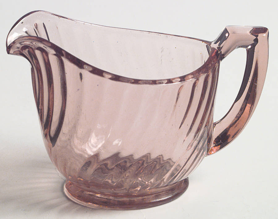 Twisted Optic Pink Creamer by Imperial Glass-Ohio-1