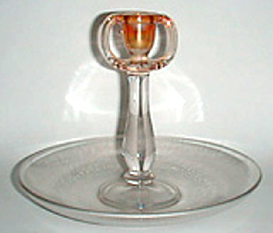 Twisted Optic Pink Candle Bowl/Centerpiece by Imperial Glass-Ohio-1
