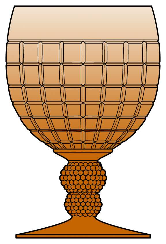 Victorian Amber Water Goblet by Imperial Glass-Ohio-1