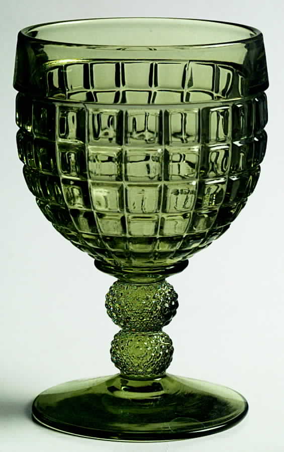 Victorian Green Water Goblet by Imperial Glass-Ohio-1