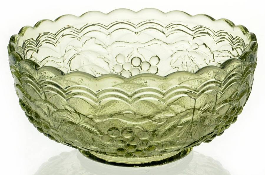 Vintage Grape Verde Green Small Fruit Dessert Bowl by Imperial Glass-Ohio-1