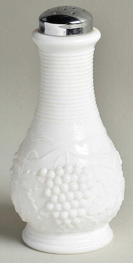 Vintage Grape Milk Glass #167 Shaker with Metal Lid by Imperial Glass-Ohio-1