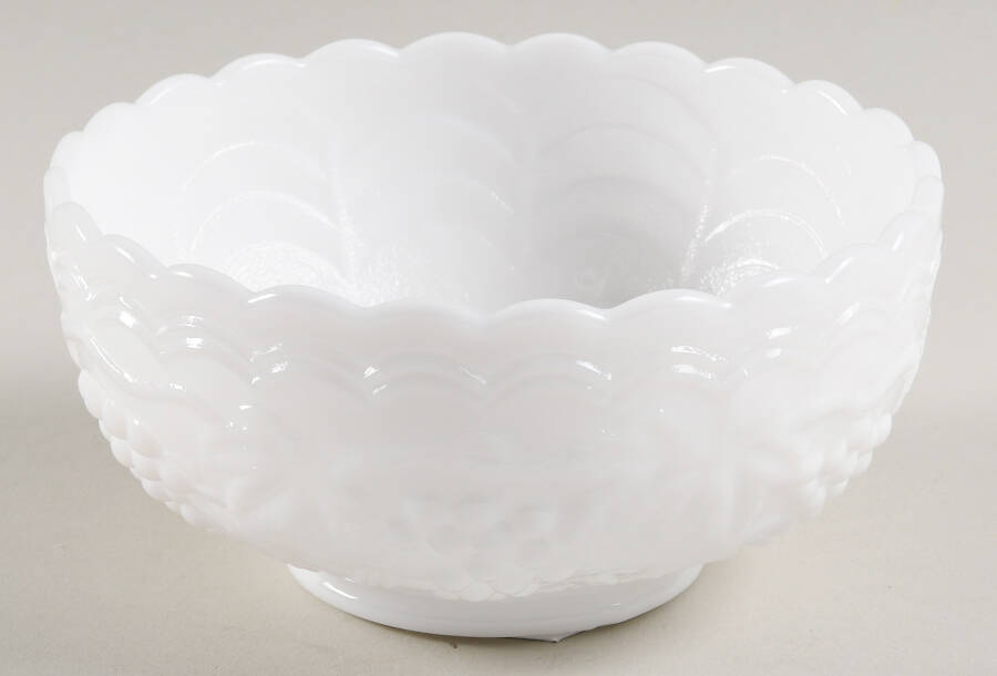 Vintage Grape Milk Glass Mayonnaise Bowl, Bowl Only by Imperial Glass-Ohio-1