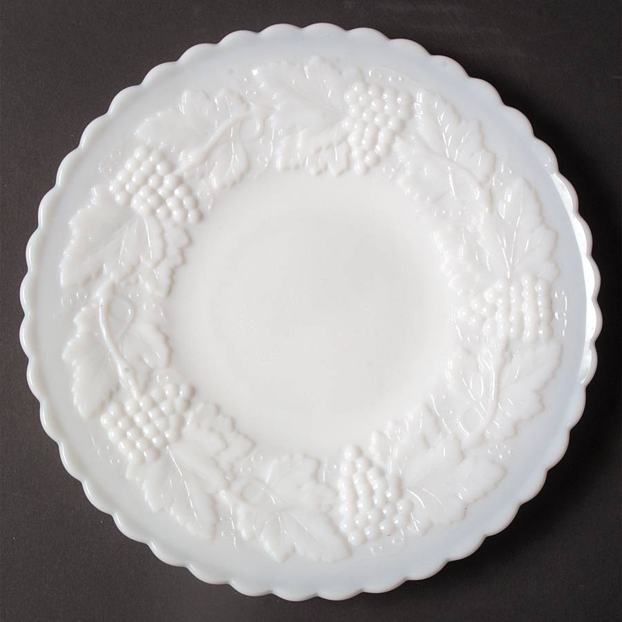 Vintage Grape Milk Glass 7" Salad Plate by Imperial Glass-Ohio-1