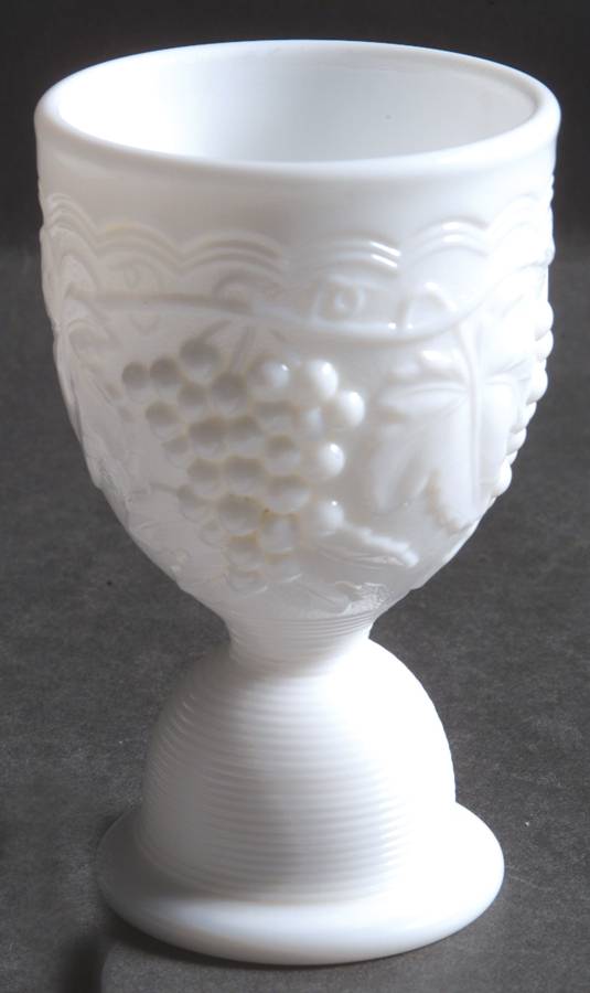 Vintage Grape Milk Glass Egg Cup by Imperial Glass-Ohio-1