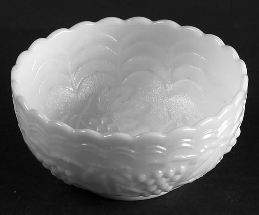 Vintage Grape Milk Glass Small Fruit Dessert Bowl by Imperial Glass-Ohio-1