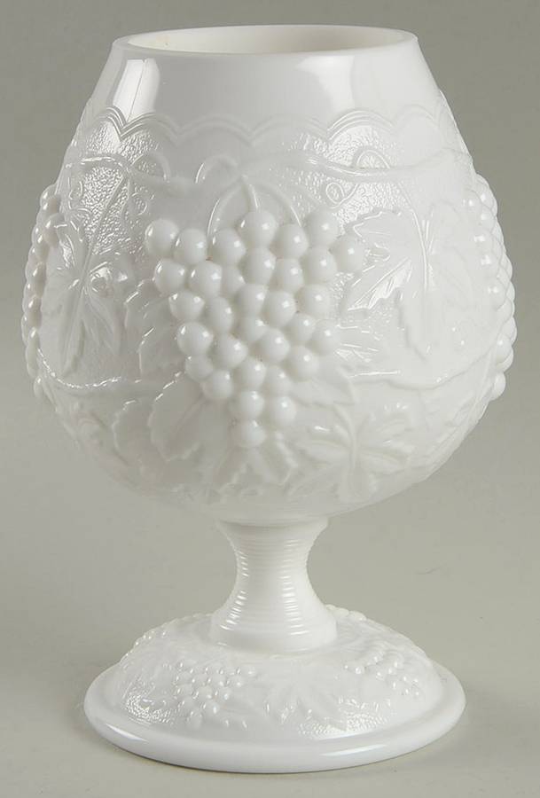 Vintage Grape Milk Glass Ivy Bowl by Imperial Glass-Ohio-1