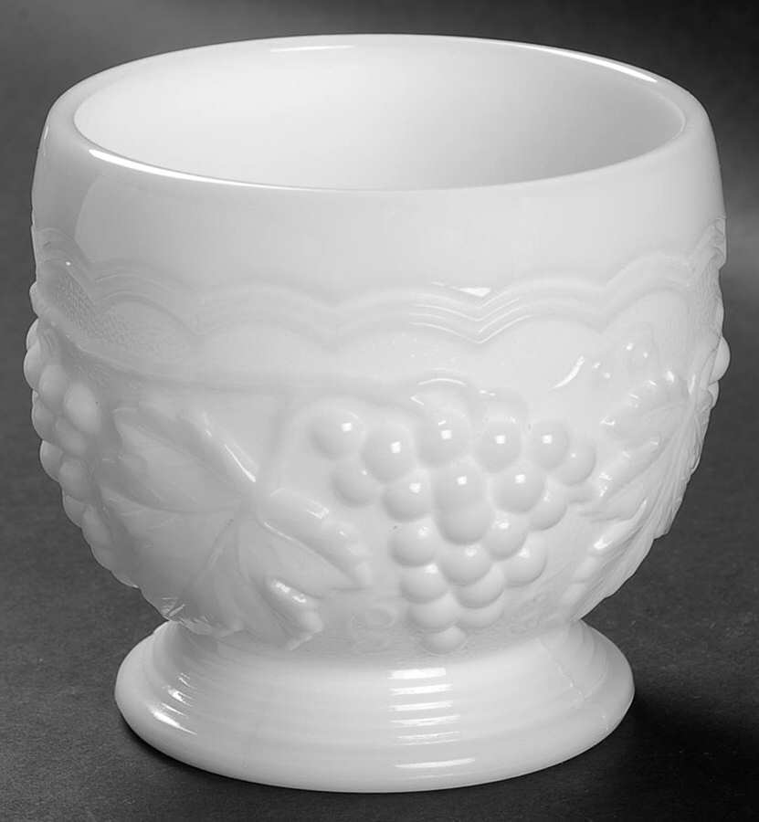 Vintage Grape Milk Glass Sugar-Open by Imperial Glass-Ohio-1