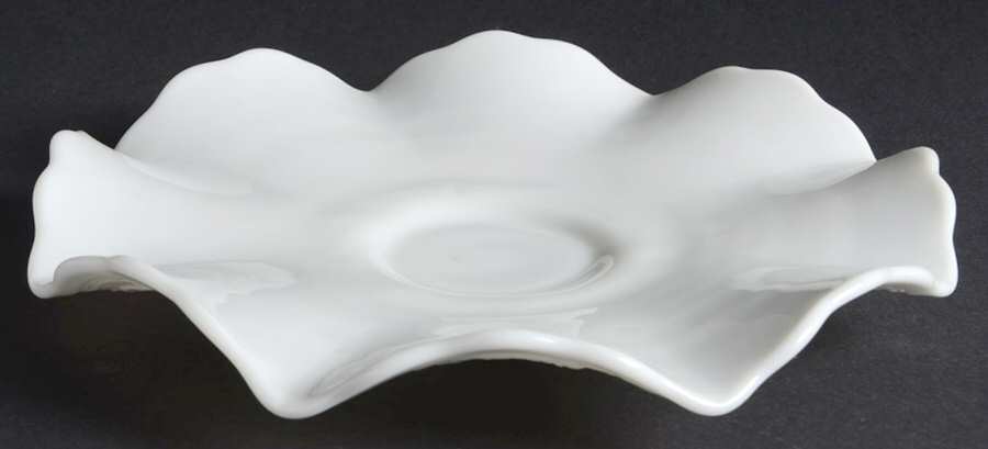 Vintage Grape Milk Glass 9" Crimped Plate by Imperial Glass-Ohio-1