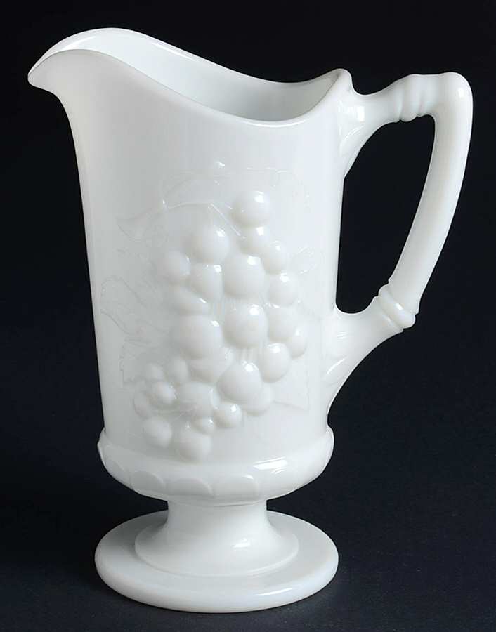 Vintage Grape Milk Glass 28 Oz Pitcher by Imperial Glass-Ohio-1