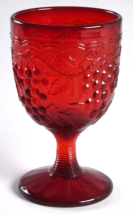 Vintage Grape Ruby Water Goblet by Imperial Glass-Ohio-1
