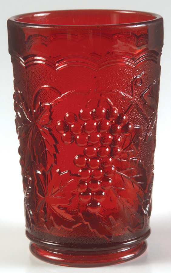 Vintage Grape Ruby 10 Oz Flat Tumbler by Imperial Glass-Ohio-1