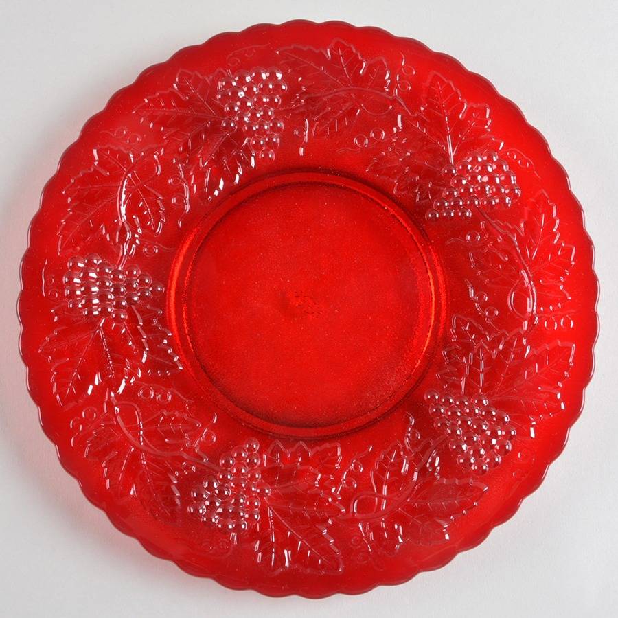 Vintage Grape Ruby Dinner Plate by Imperial Glass-Ohio-1