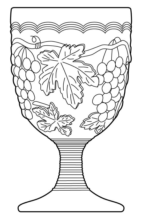 Vintage Grape Satin (Doeskin) Water Goblet by Imperial Glass-Ohio-1