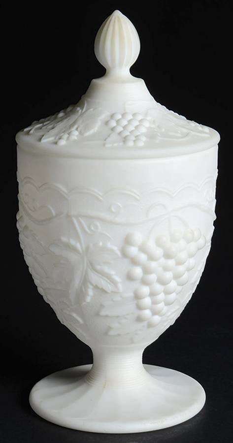 Vintage Grape Satin (Doeskin) Candy Dish & Lid by Imperial Glass-Ohio-1