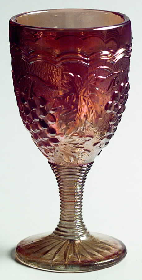 Vintage Carnival (Orange) Wine Glass by Imperial Glass-Ohio-1